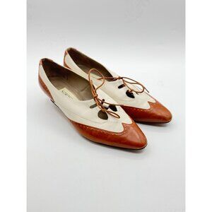 Vintage Nordstrom Lylith Italian Leather Lace Wingtip Oxford Women Heels